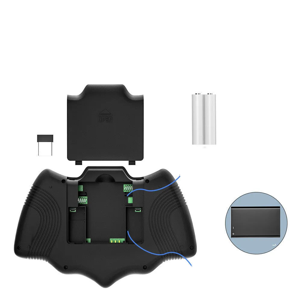 V18 black wireless mini flying keyboard mouse remote control with 88 keys and 2.4G wireless technology.