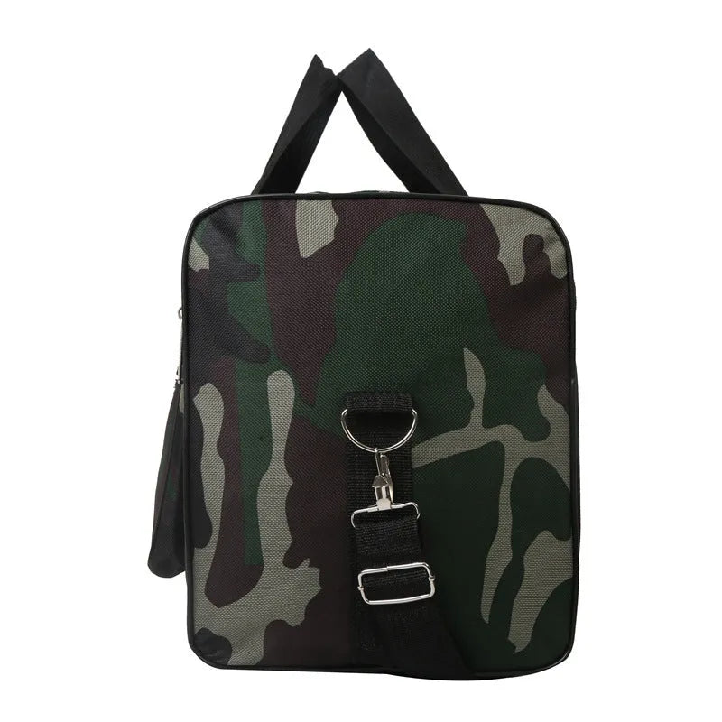 Camouflage pattern luggage bag with 20L capacity and waterproof fabric for travel storage