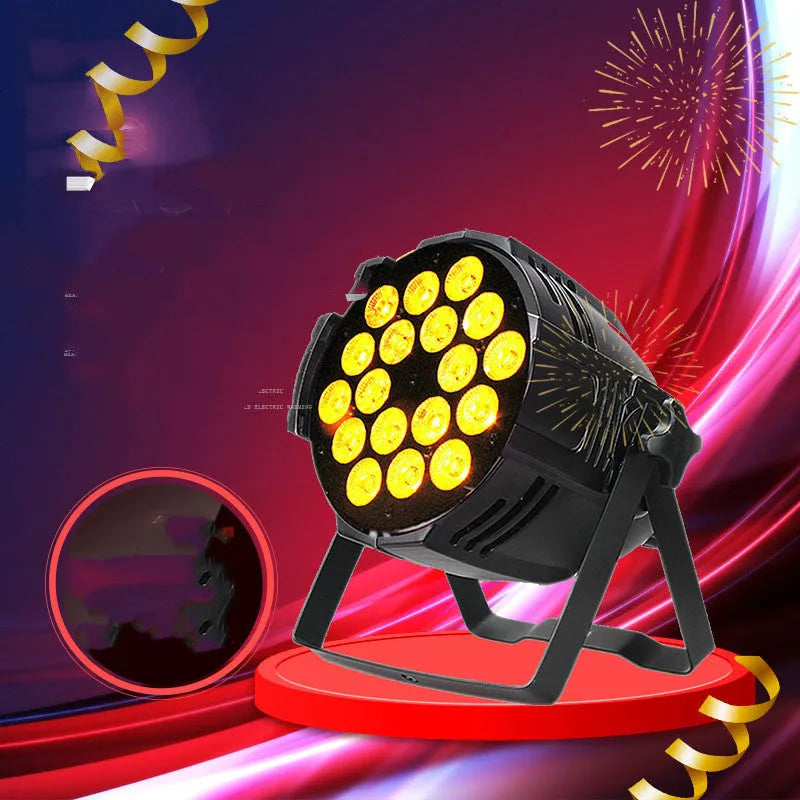 LED18 full-colour par light with 18 LED dyeing lights, 110-240V soft light fixture for stage and event use