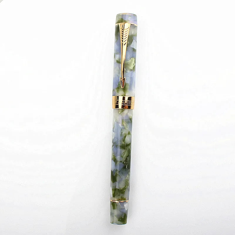 Deep bath green metal pen with three tip size options: 0.5mm, 0.7mm, and 1.0mm
