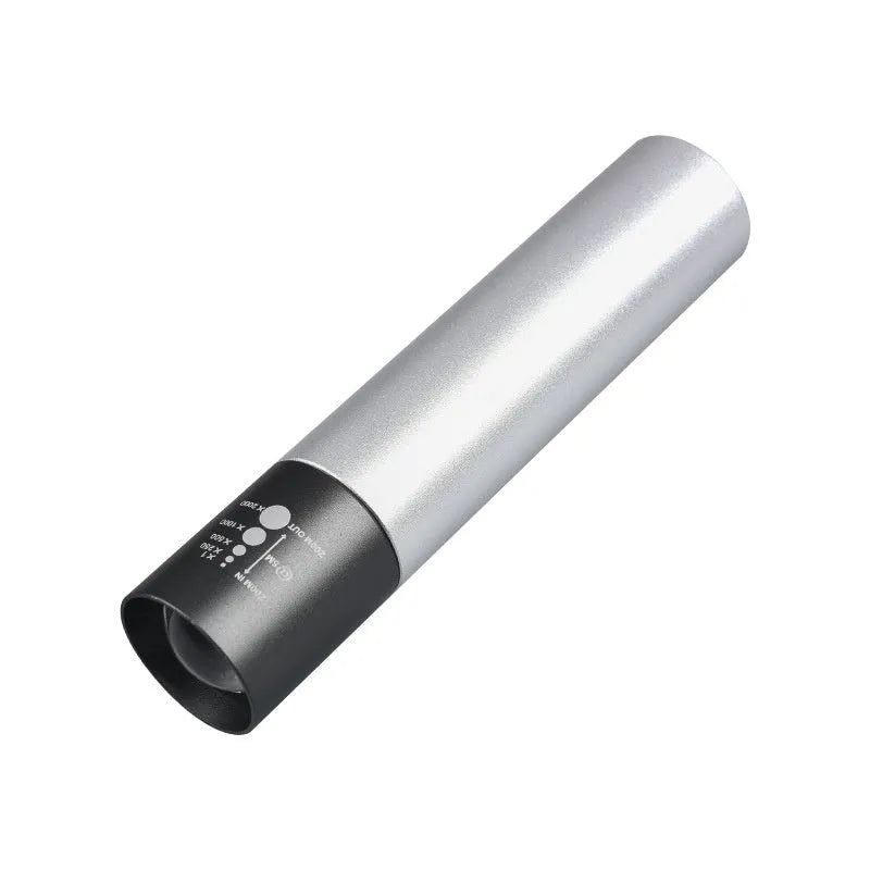 Black and silver portable red light mosquito repellent lamp with USB charging cable