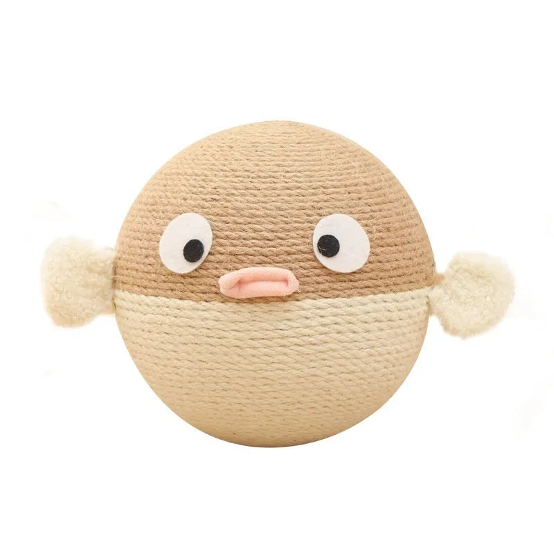 15cm sisal hemp cube pet toy with leakage holes for dispensing treats to dogs and cats