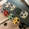 Metal lens protection ring for iPhone 11 and 11 Pro in various colours on a phone back cover
