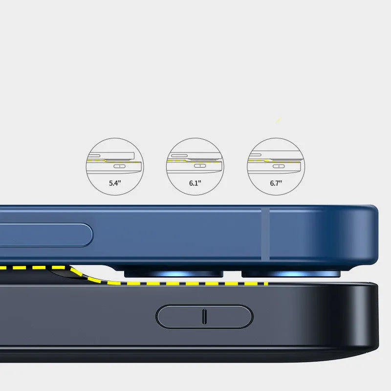 Baseus magnetic wireless 10000mAh power bank in blue with multiple USB ports