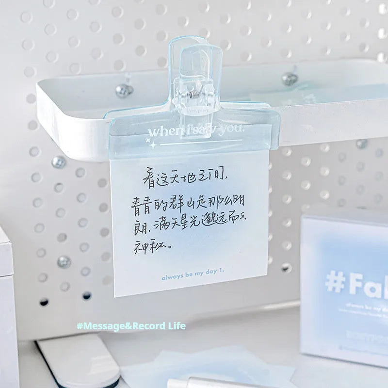 Gradient parchment inner multifunctional notepad showing 70x70mm paper brick with blush cover and sample sheets