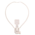 Black wearable neck phone holder with smartphone mounted, showing 180-degree adjustable angle for hands-free recording