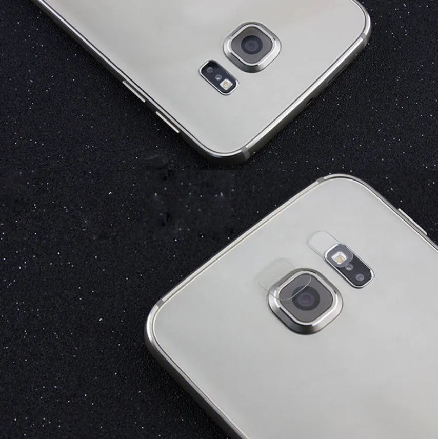 Tempered glass protective film for Samsung S7 edge and S8 phone camera lens.