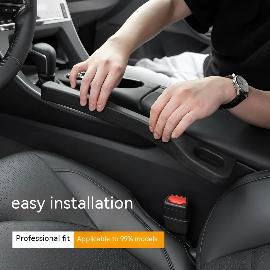 Two waterproof polyresin car seat gap filler strips with handles in beige colour