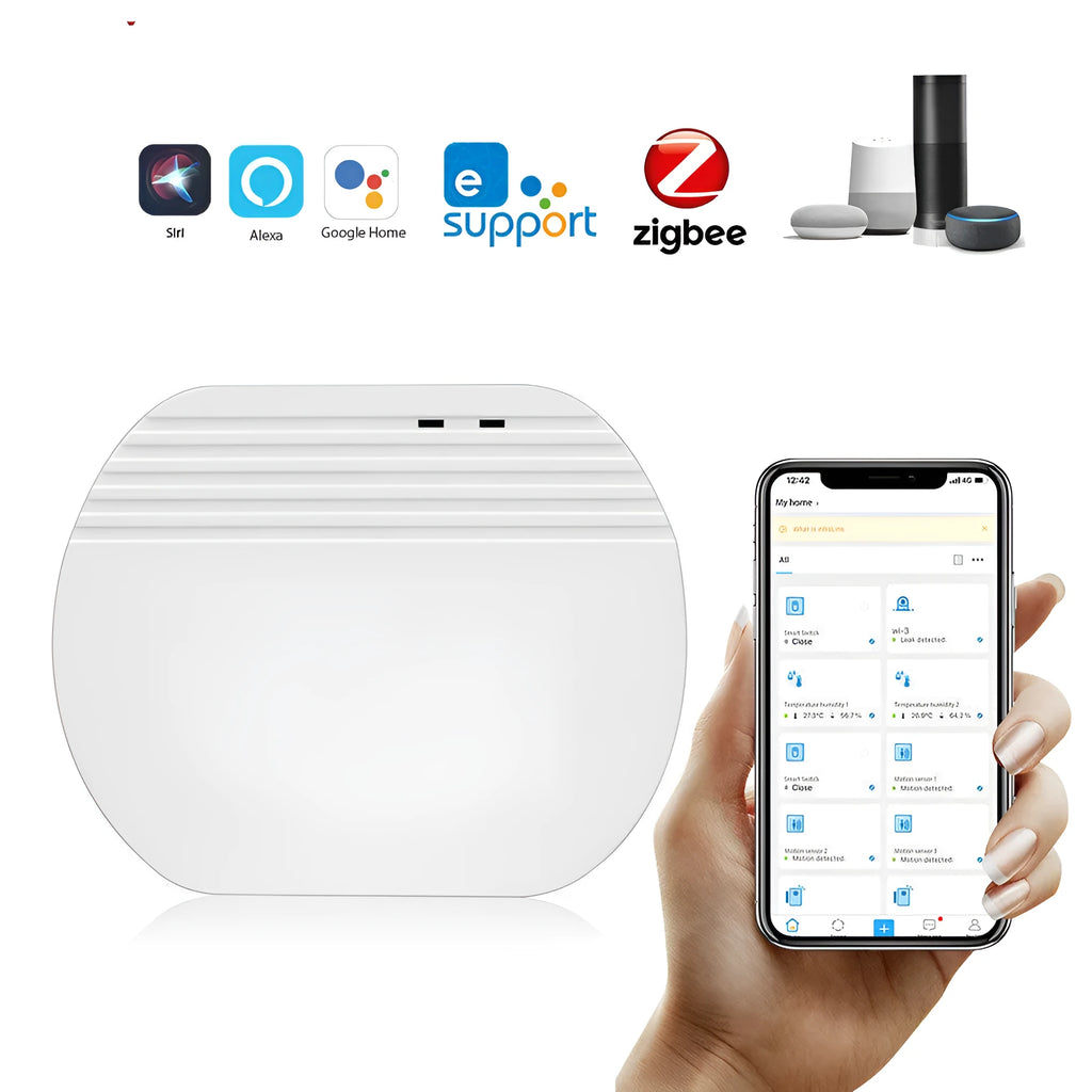White Zigbee smart home wireless gateway compatible with SONOFF and EWelink, mini size, Micro USB powered