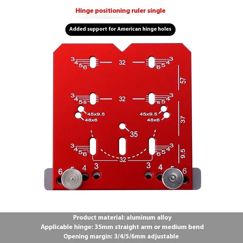 35mm hinge punch locator with adjustable margin settings and aluminium alloy construction for cabinet installation