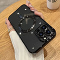 MagSafe magnetic soft TPU phone case for iPhone 16 and 17 in black, silver and gold with electroplated finish