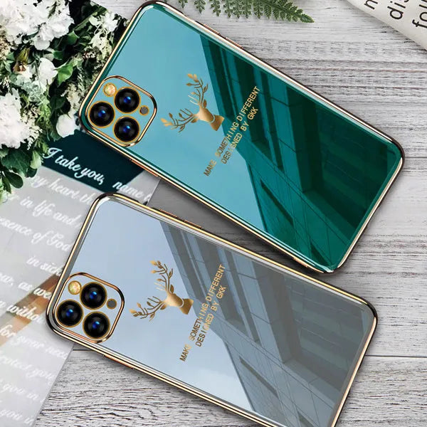 Black TPU full lens protection phone case for iPhone models on a white background.