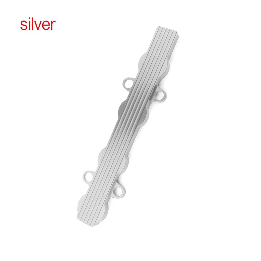 Aluminium alloy engine hood cover in blue, red, or silver with optional mounting holes