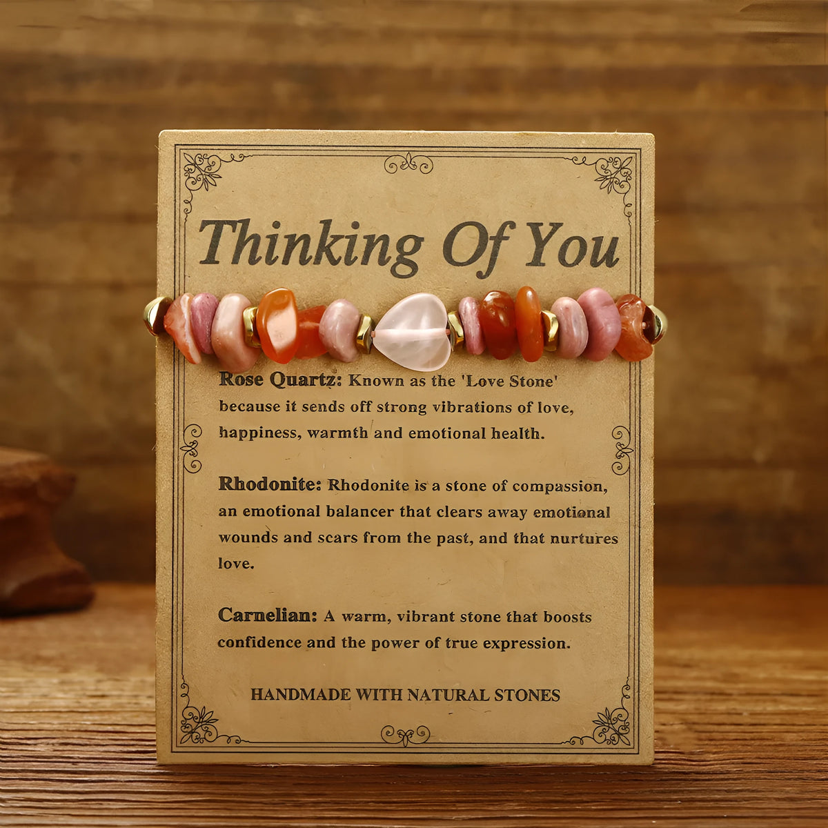 Handmade geometric stone bead bracelet for women in a fashion OL style.