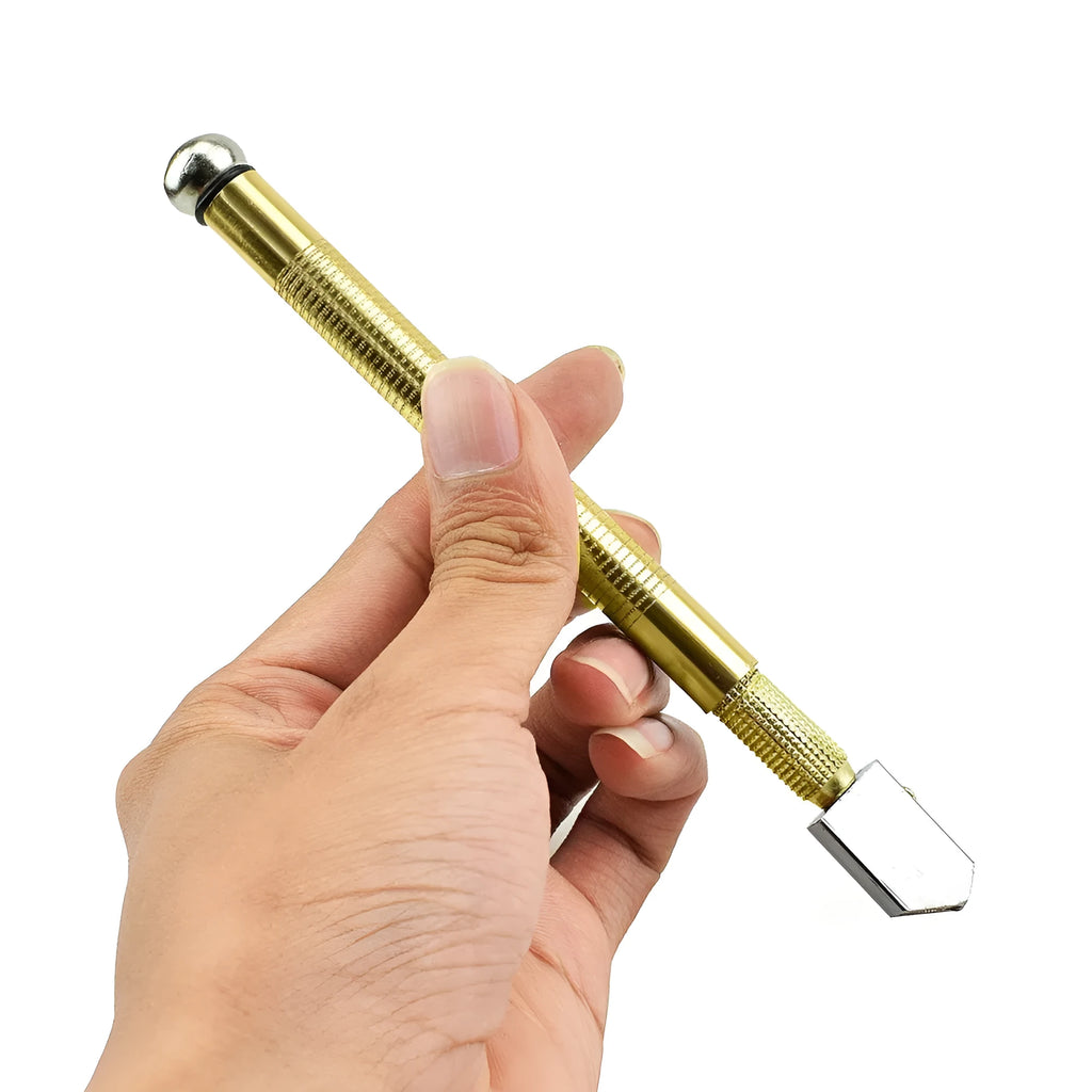 Imported glass cutter tool with metal head and handle, carbide wheel blade for cutting glass 2-19mm thick