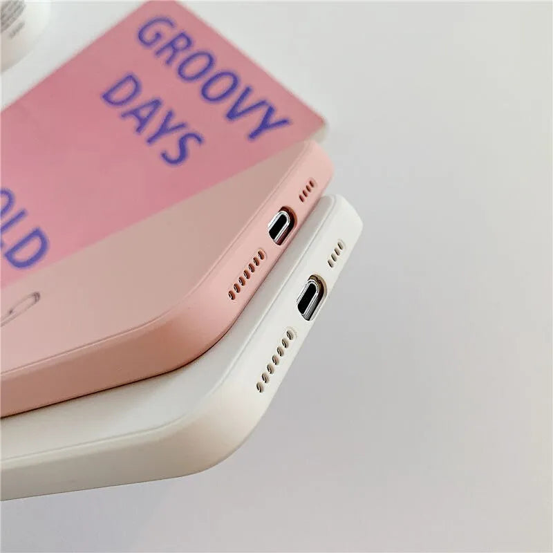 Silicone iPhone back cover case in multiple colours showing TPU material and precise model compatibility