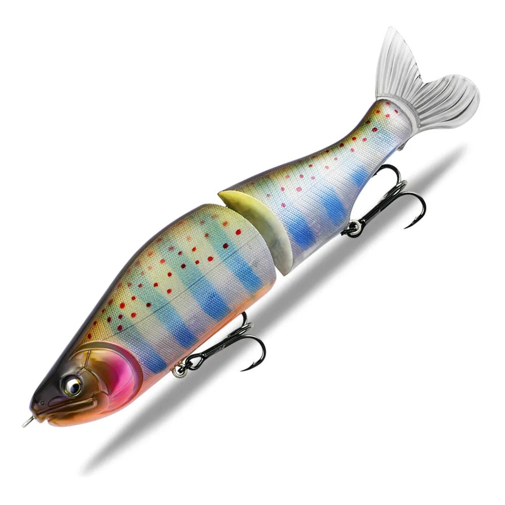 185mm plastic bass fishing lure with swimming action design in multiple colour options