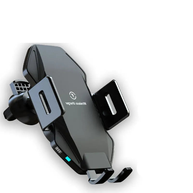 T3 car wireless charger in matte black with suction cup dashboard mount and Type-C cable