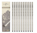 Professional soft charcoal sketching pencil set with multiple hardness grades and drawing charcoal components