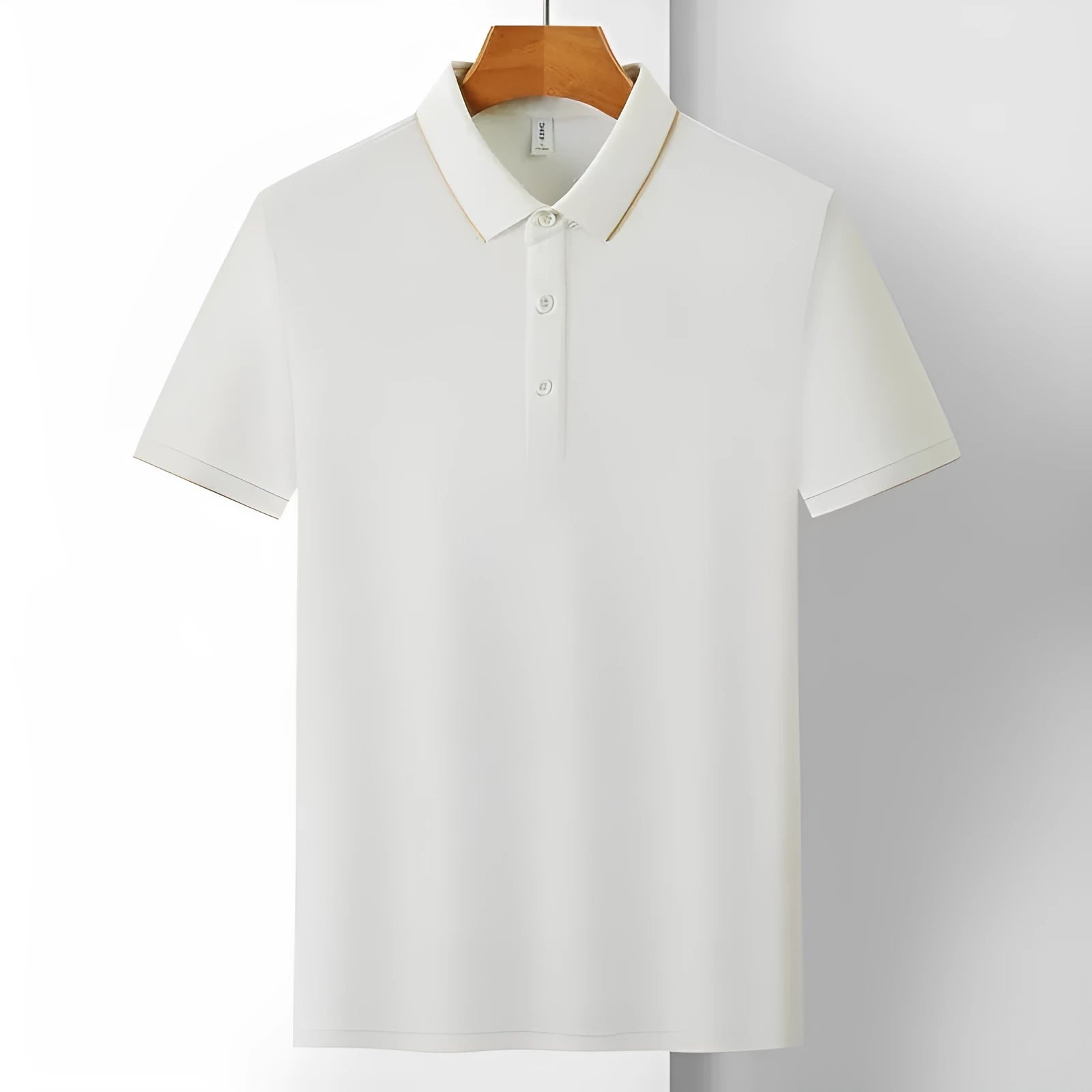 Men's solid colour short sleeve cotton work shirt with lapels collar in a loose fit.