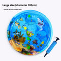 PVC inflatable water mattress for cats showing 100cm Underwater World design with water injection cooling system
