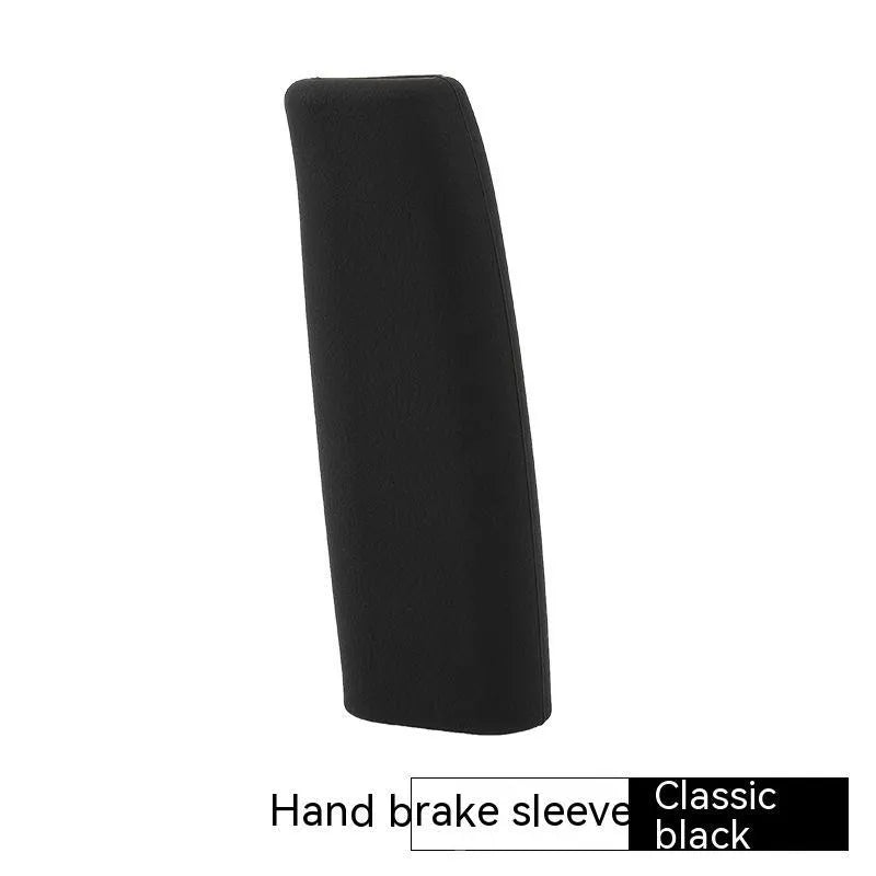 Universal silicone handbrake sleeve in five colours showing 12cm length and flexible silicone material