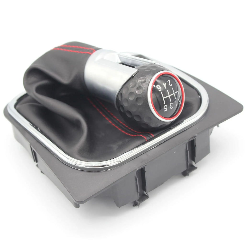 Leather gear lever handball for Golf cars with 12mm installation hole and dust-sealing design
