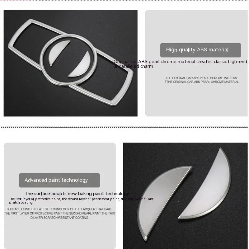 Silver BMW headlight frame decorative strip for 5 Series 7 Series X3 X4 interior dashboard