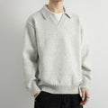 Men's casual cardigan sweater coat, thickening modal rabbit fur pullover, loose fit, three colours, sizes M to 3XL