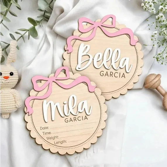 Wooden baby room decoration photo props ornaments with customised name in two sizes for nursery decor