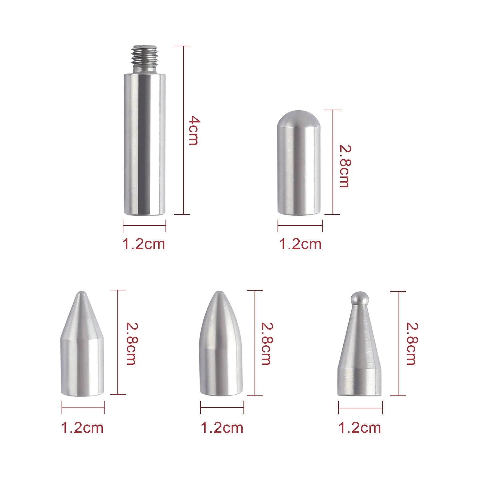 Three-piece car dent repair tool set with alloy steel construction for vehicle bodywork maintenance
