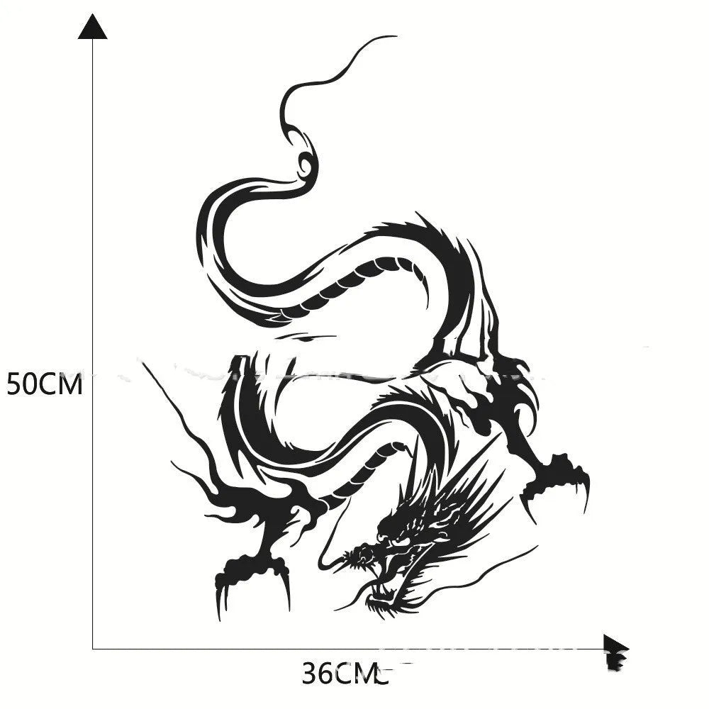 Dragon design car sticker for vehicle front end customisation in multiple colours