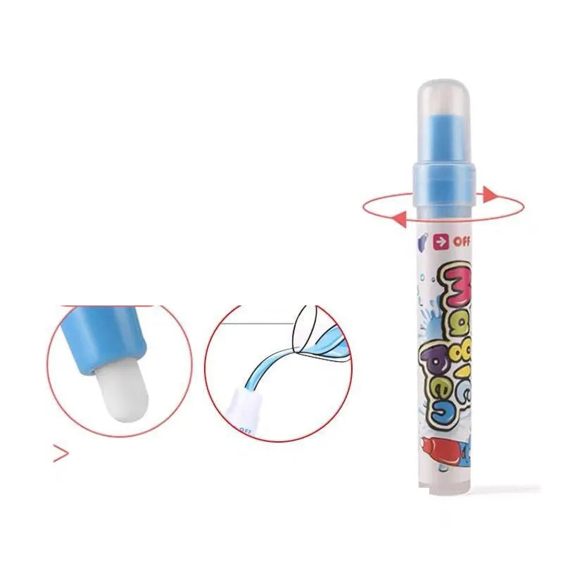 Blue plastic water brush pen 1.5x12cm for water album and water canvas, model No 1