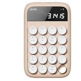 Liquid Foundation 84-key wireless mechanical keyboard with mouse, calculator, and pickup light on office desk