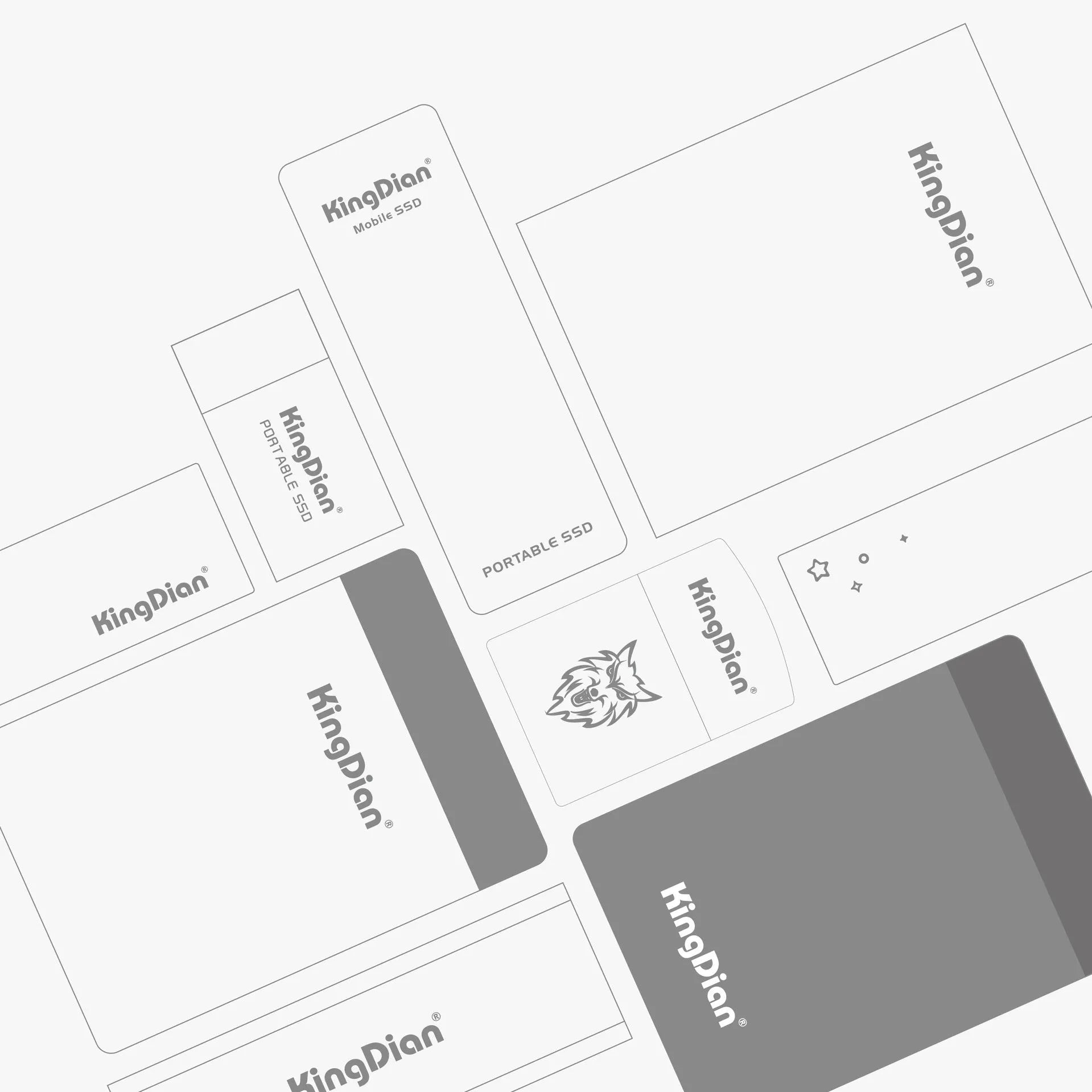 Grey aluminium mobile SSD with USB 3.0 interface measuring 119mm x 38mm x 13mm for direct phone connection