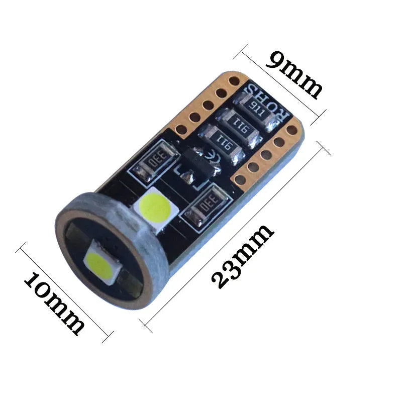 LED car light bulb with blackboard white housing and 6000K white illumination