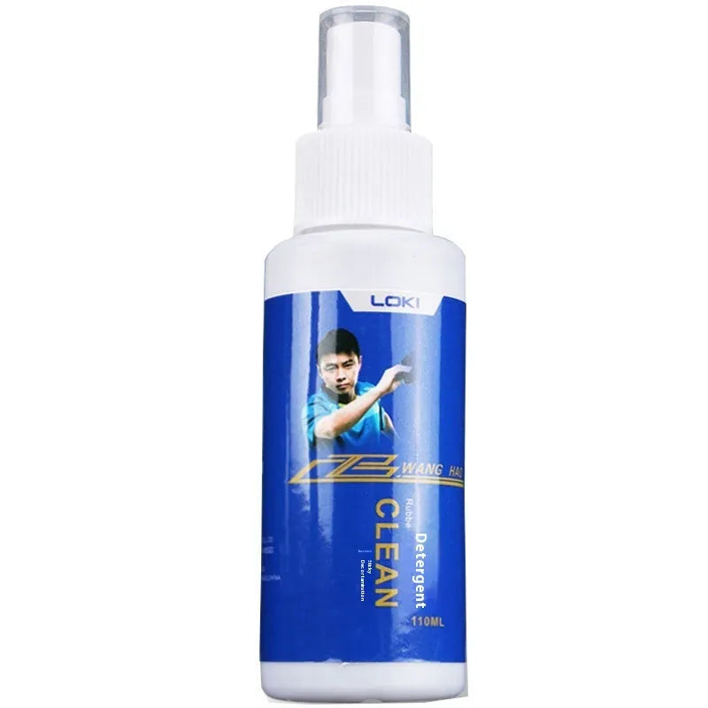 110ml table tennis rubber cleaning agent bottle with sponge applicator for paddle maintenance