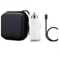 Black silicone USB rechargeable headlamp with a wide LED beam and side wave sensor for outdoor use.
