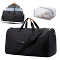 Folding travel workout multifunctional luggage bag in dark blue with 36-55L capacity and Oxford cloth construction