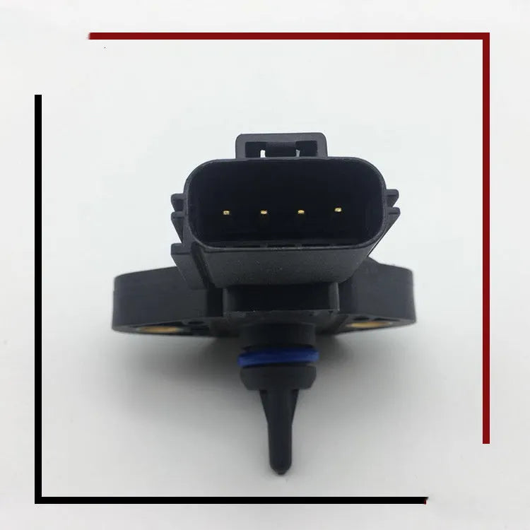 Black intake pressure sensor for Ford and Lincoln vehicles with connection terminals