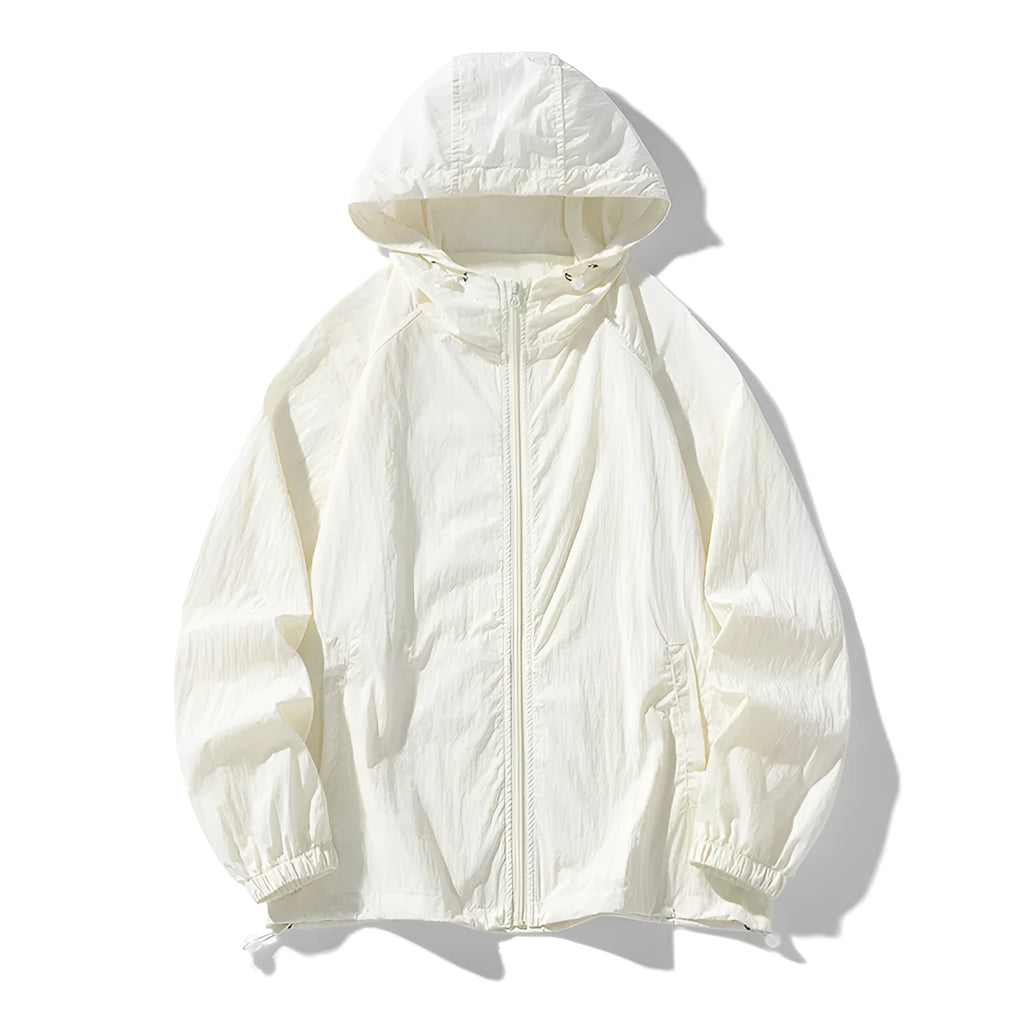 Thin nylon blend loose fit sports coat in various colours for outdoor leisure