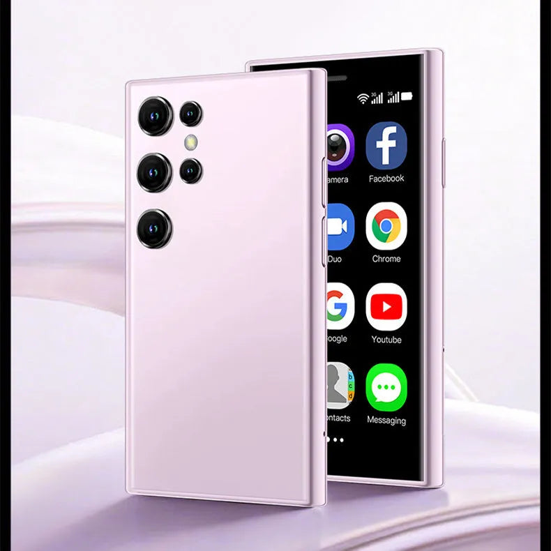 S23PRO & XS15 mini smartphone in black, green, or pink purple with 30cm screen and straight plate design