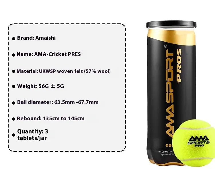 Three cage plate tennis training balls in black, green, and yellow colours for high elasticity durable practice.