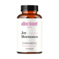 Bottle of evening primrose oil dietary supplement capsules with asparagus seaweed extract and collagen.