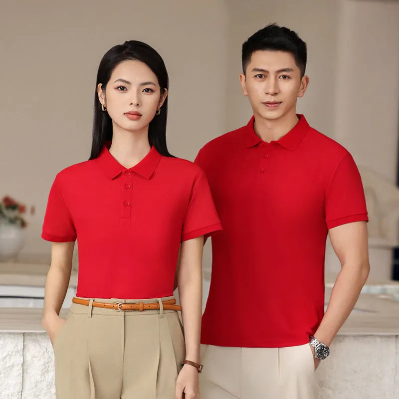 Short sleeve summer polo shirt in long-staple cotton, shown in emerald green with a side slit detail.