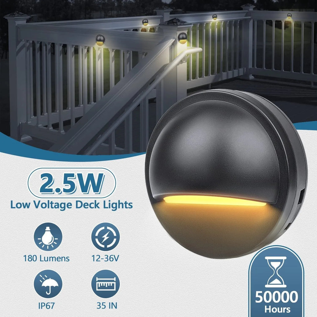 Low voltage outdoor step light with IP67 rating and 96x55mm dimensions for garden path illumination