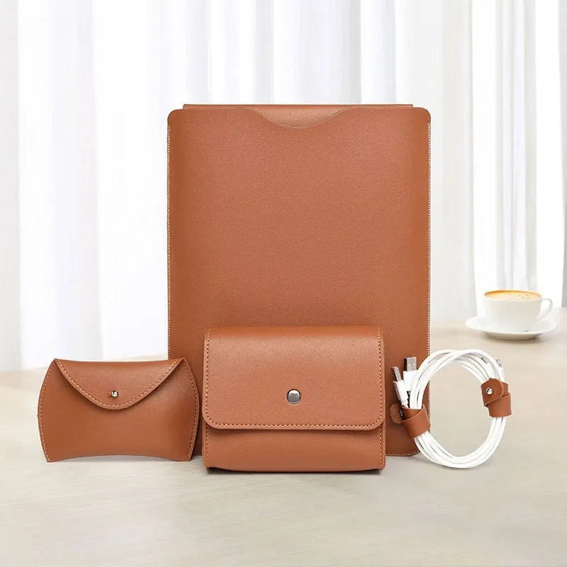 Lock Edge Notebook Leather Liner Bag set showing four imitation leather protective covers in different colours