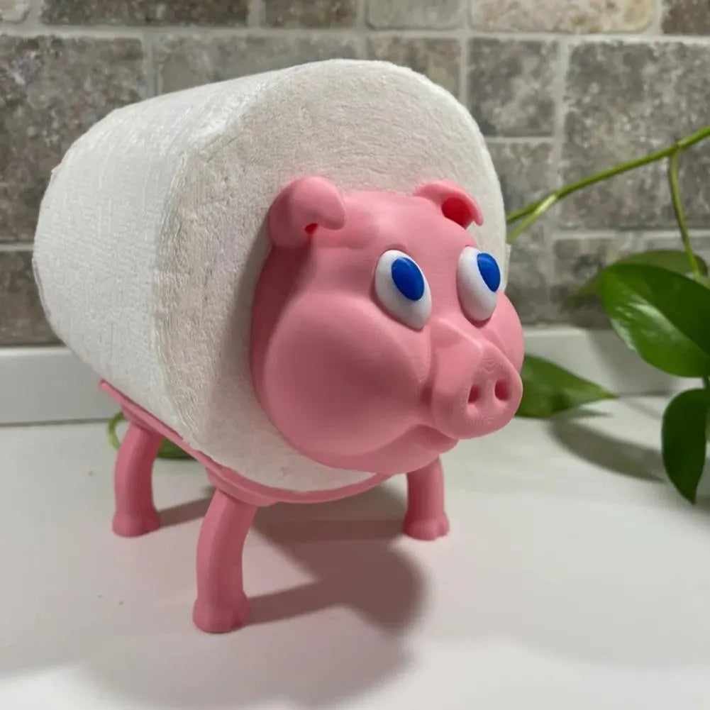 Dog design freestanding toilet tissue holder, solid colour paper stand, 8cm x 10.5cm, Puppy Tissue Holder