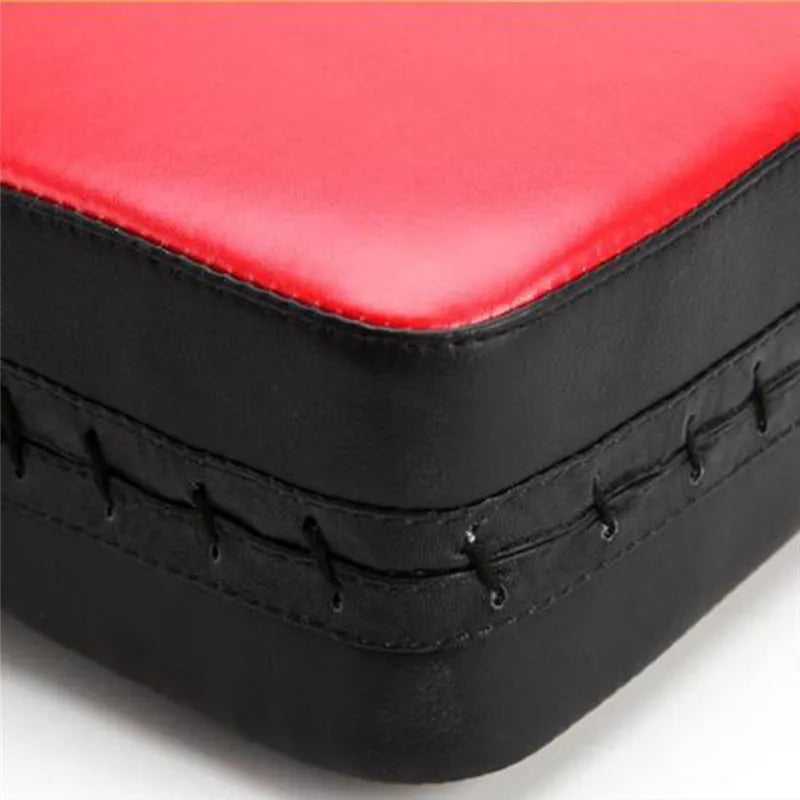 Blue and red square foot target sanda boxing props with thickened PU construction for martial arts training