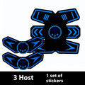 Eight-piece abdominal muscle waist reduction massage patch kit with PU leather silicone ABS resin construction